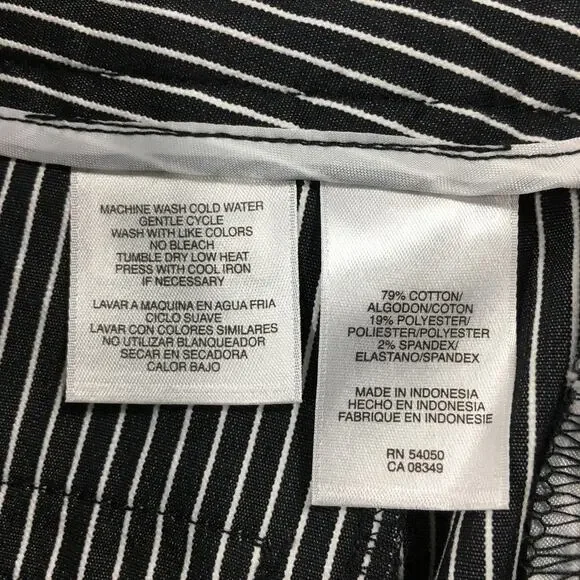 Nwt Jones New York Signature Black White Stripe Ankle Pants Size 4 - Picture 7 of 14